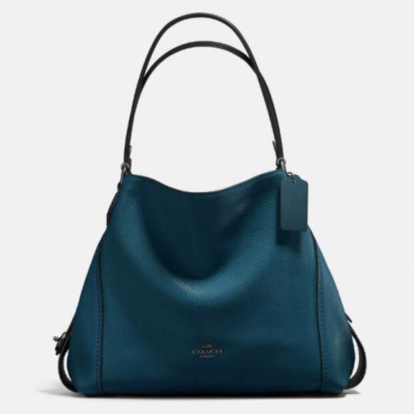 Coach Handbags - Sold - Coach Edie 31 Mixed Materials Snake Mineral